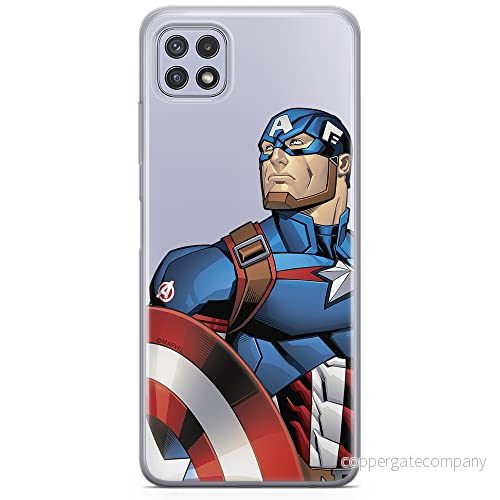 ERT GROUP mobiltelefonfodral för Samsung A22 5G originalt och officiellt licensierat Marvel mönster Captain America 011 optimalt anpassad till formen på mobiltelefonen, gedeeltelijk transparant 5903932825749