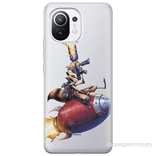 ERT GROUP mobiltelefonfodral för Xiaomi 11 originalt och officiellt licensierat Marvel mönster Rocket 007 optimalt anpassad till formen på mobiltelefonen, gedeeltelijk transparant 5903537098340
