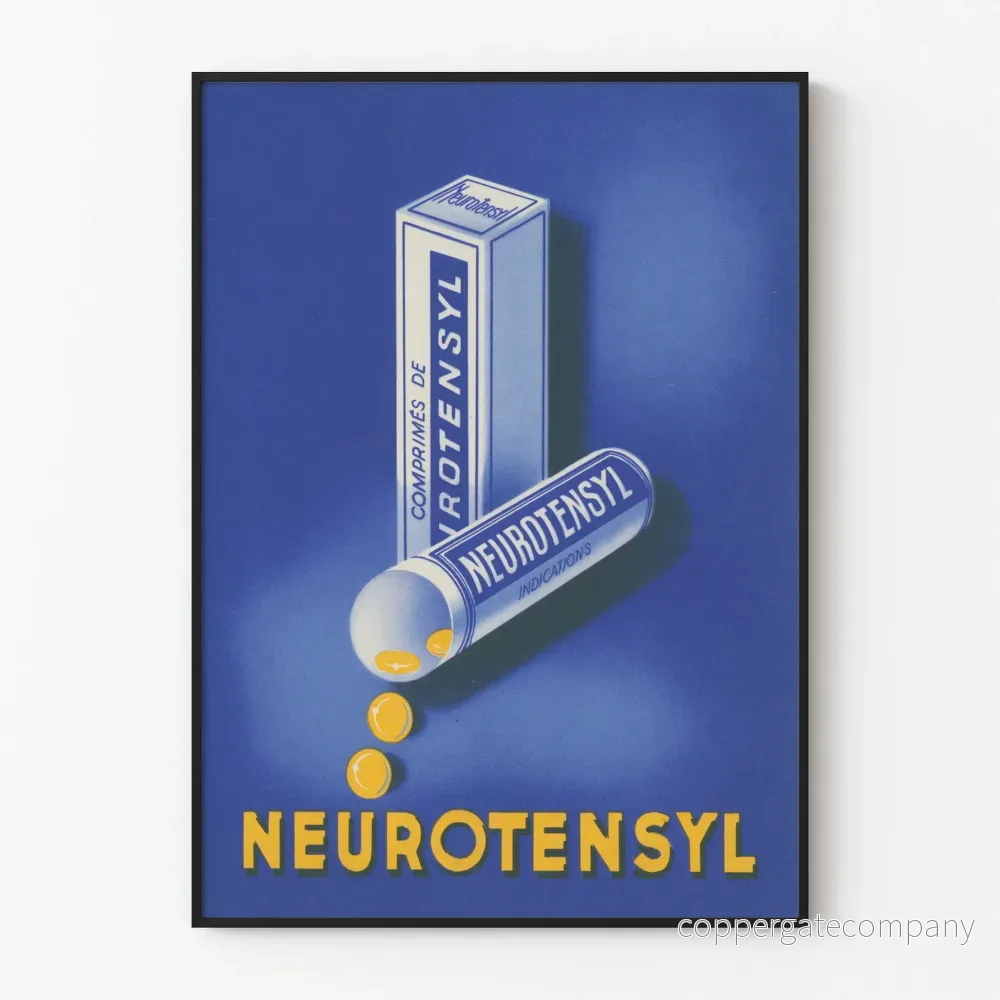 Vintageposter Neurotensyl - Retro medicinsk väggdekoration