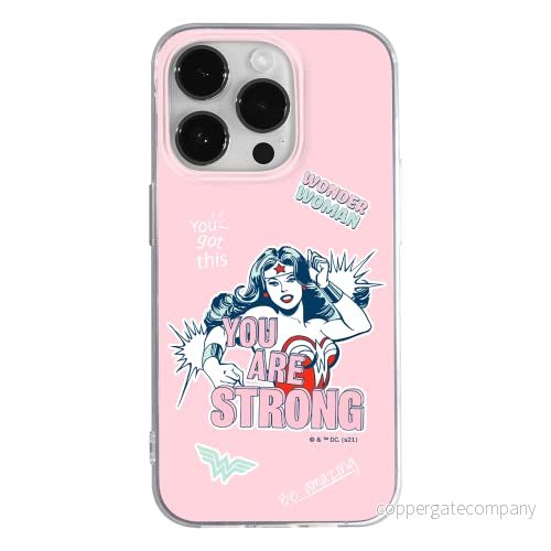 ERT GROUP mobiltelefonfodral för Apple Iphone 14 PRO originalt och officiellt licensierat DC mönster Wonder Woman 025 optimalt anpassad till formen på mobiltelefonen, fodral tillverkad av TPU plast 5905131918567