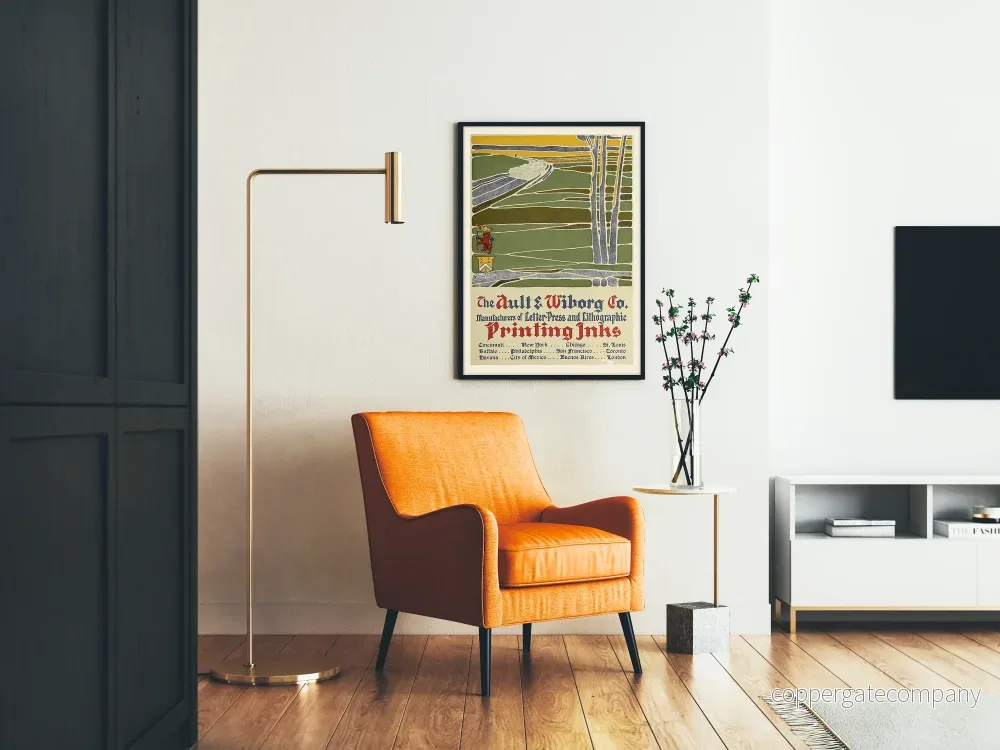 Vintageposter Ault & Wiborg Co. Tryckfärgsbläck - Bild 2