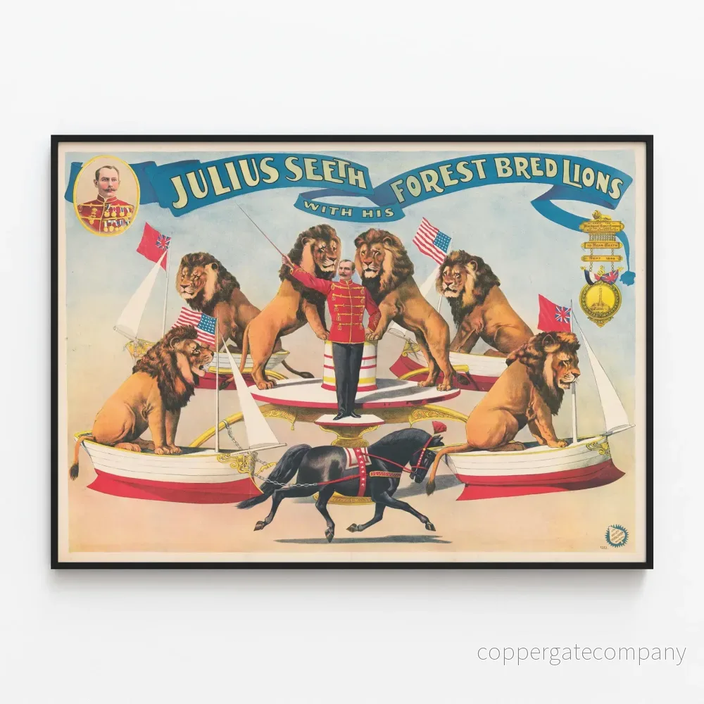 Vintageposter Julius Seeth och hans skogsligor