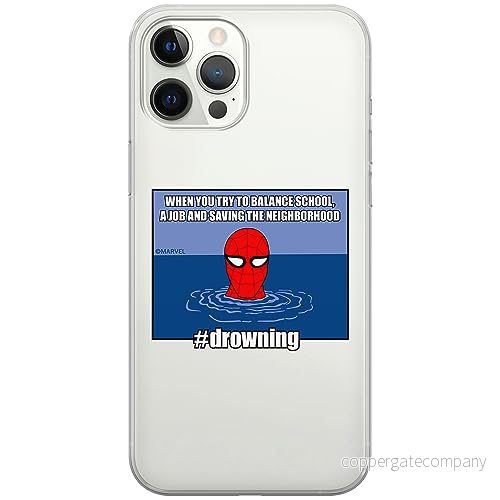 ERT GROUP mobiltelefonfodral för Iphone 12 PRO MAX originalt och officiellt licensierat Marvel mönster Spider Man 037 optimalt anpassad till formen på mobiltelefonen, gedeeltelijk transparant 5905795012625
