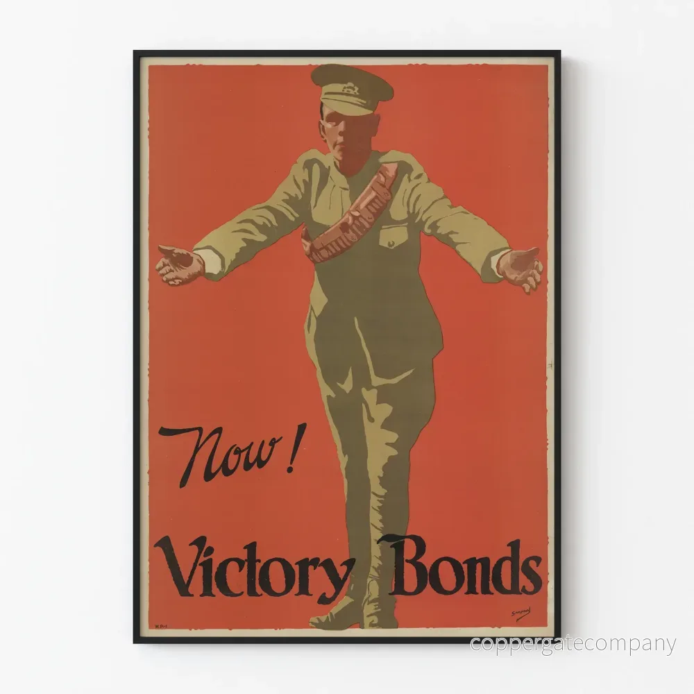Vintage militär poster Victory Bonds Now