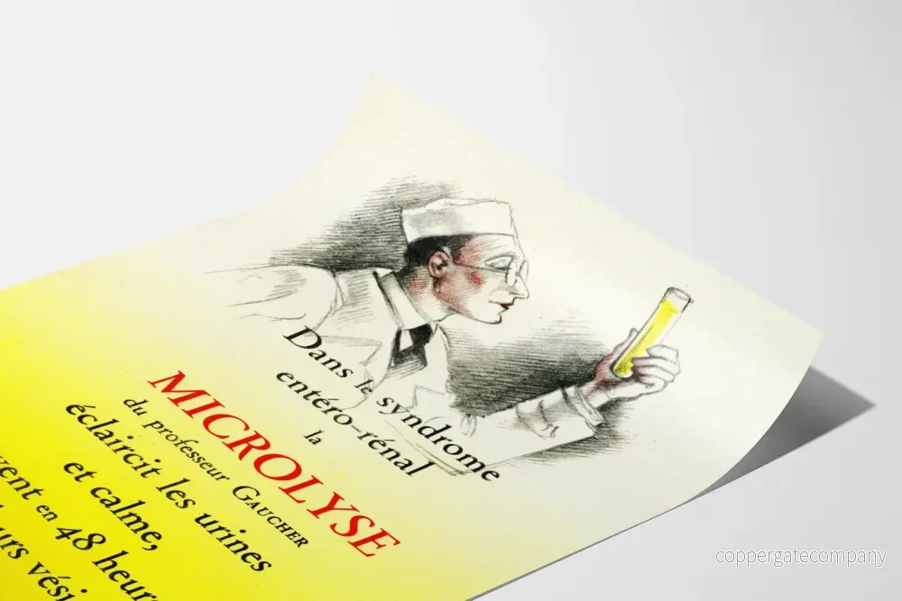 Vintage reklamposter för Microlyse - Medicinsk väggdekoration - Bild 3