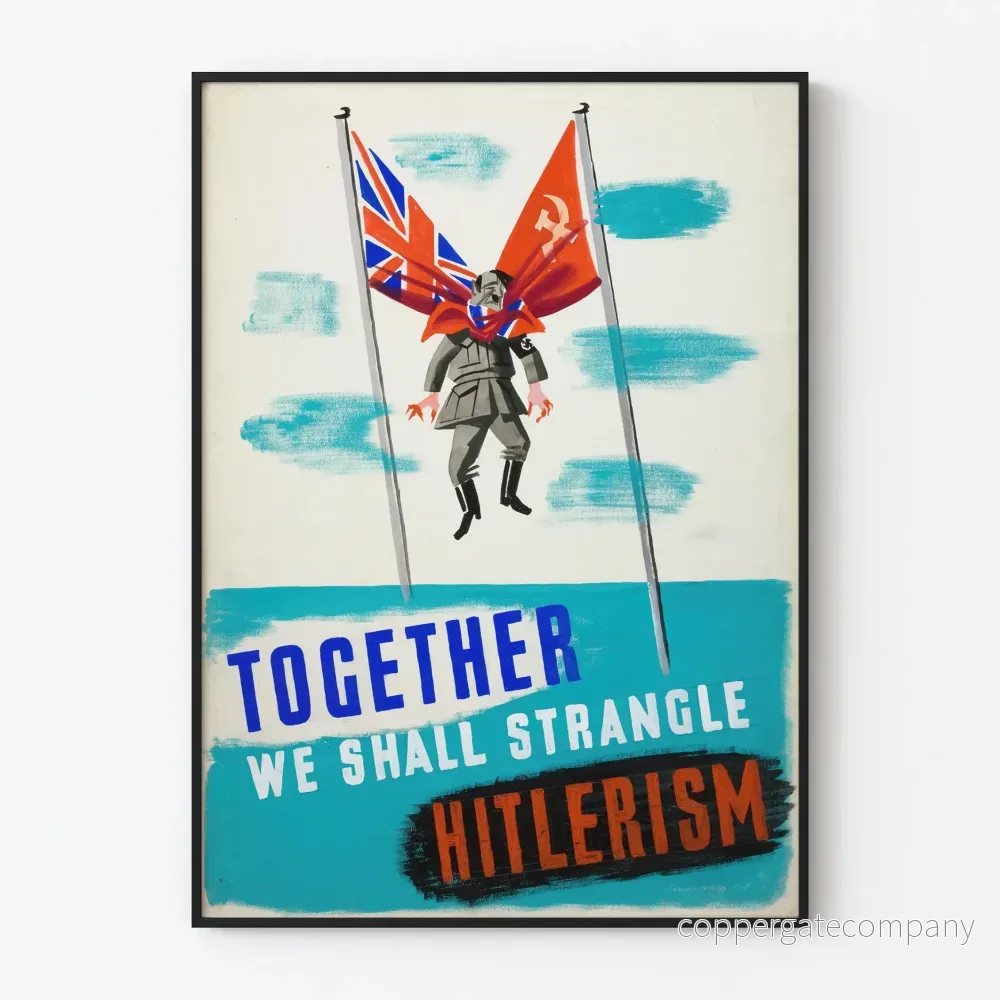Historisk propagandaposter mot nazismen och fascismen