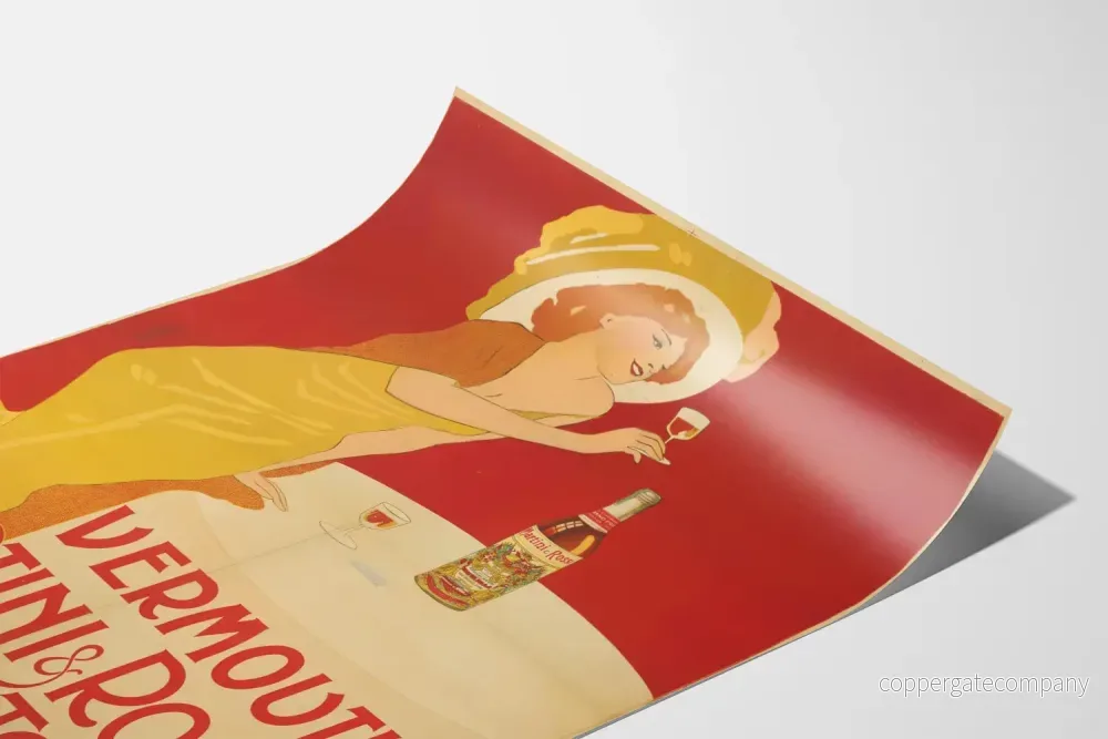 Vintageposter för Vermouth Martini & Rossi Torino - Retro väggdekoration - Bild 3