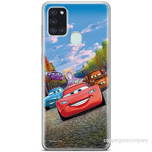 ERT GROUP mobiltelefonfodral för Samsung A21s originalt och officiellt licensierat Disney mönster Cars 001 optimalt anpassad till formen på mobiltelefonen, fodral tillverkad av TPU plast 5903040255452