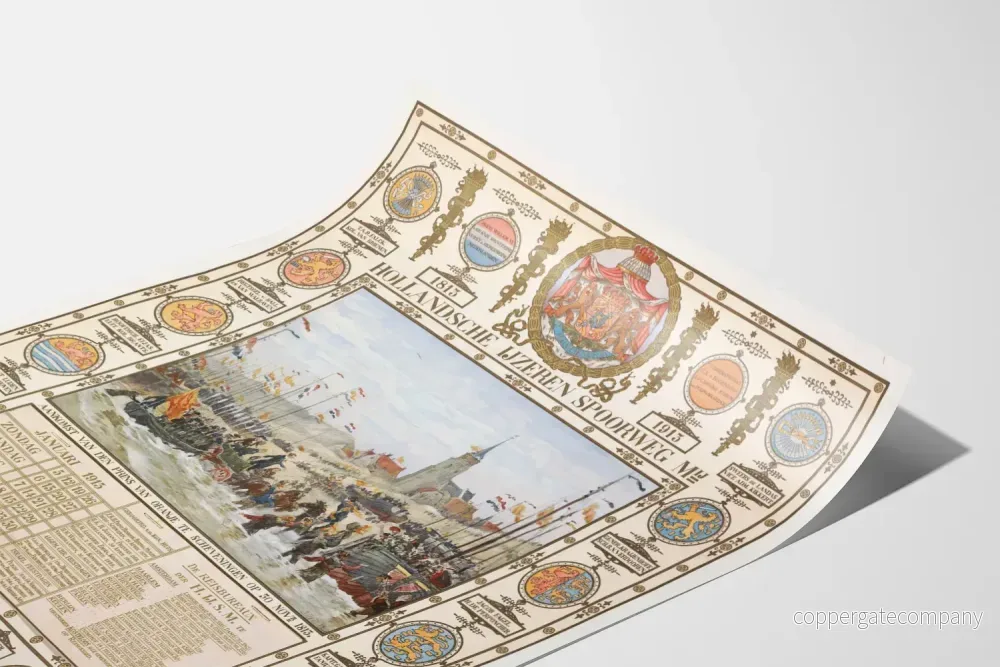 Historisk poster Ankomsten av prinsen av Oranje till Scheveningen 1813-1913 - Bild 3