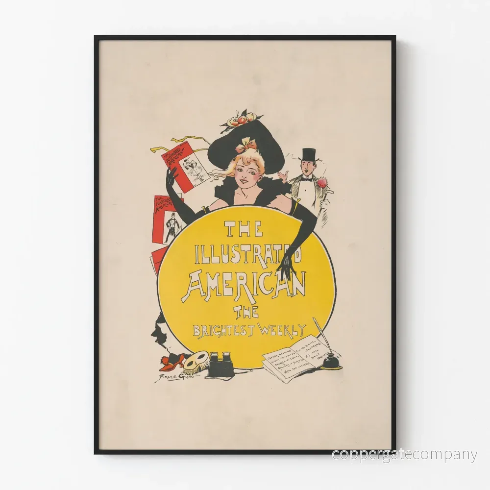 Vintageposter The Illustrated American - Retro väggdekoration