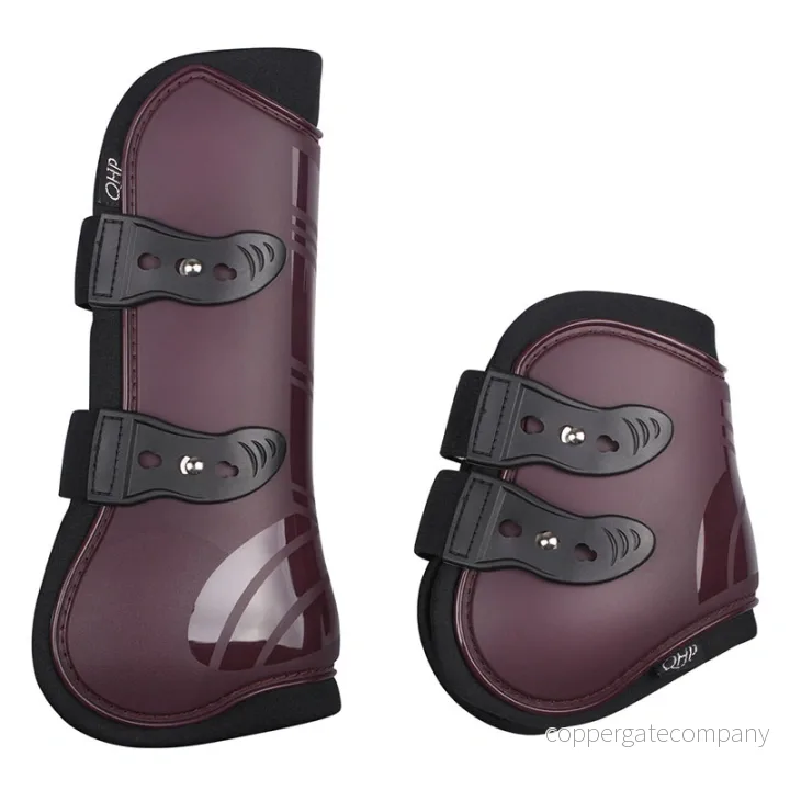 QHP Damasker set fram och bak uppsättning av 4 polyuretan med neoprenfoder (pony, maroon) 8718369226000