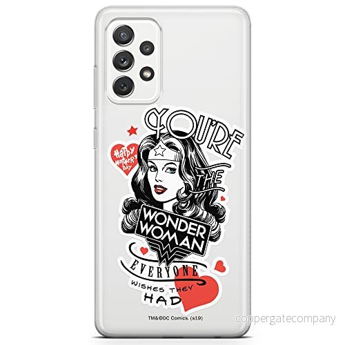 ERT GROUP mobiltelefonfodral för Samsung A72 5G originalt och officiellt licensierat DC mönster Wonder Woman 014 optimalt anpassad till formen på mobiltelefonen, gedeeltelijk transparant 5903040082935