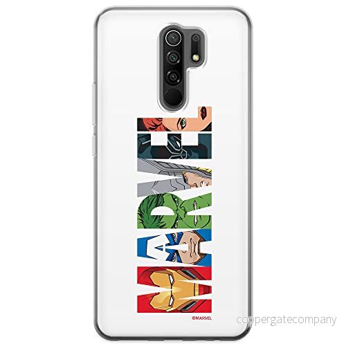 ERT GROUP mobiltelefonfodral för Xiaomi REDMI 9 originalt och officiellt licensierat Marvel mönster 011 optimalt anpassad till formen på mobiltelefonen, fodral tillverkad av TPU plast 5904805184666