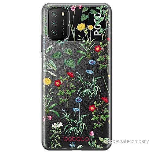 ERT GROUP mobiltelefonfodral för Xiaomi REDMI 9T/ POCO M3 originalt och officiellt licensierat Babaco mönster Flowers 042 optimalt anpassad till formen på mobiltelefonen, gedeeltelijk transparant 5905131318237