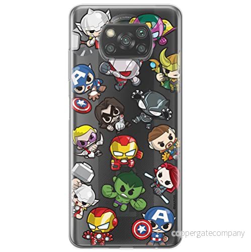 ERT GROUP mobiltelefonfodral för Xiaomi POCOPHONE X3 originalt och officiellt licensierat Marvel mönster Avengers 024 optimalt anpassad till formen på mobiltelefonen, gedeeltelijk transparant 5904805189906