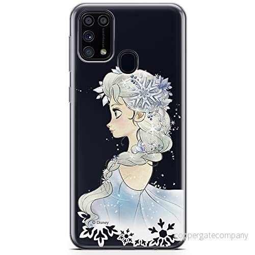 ERT GROUP mobiltelefonfodral för Samsung M31 originalt och officiellt licensierat Disney mönster Elsa 010 optimalt anpassad till formen på mobiltelefonen, gedeeltelijk transparant 5904805475412