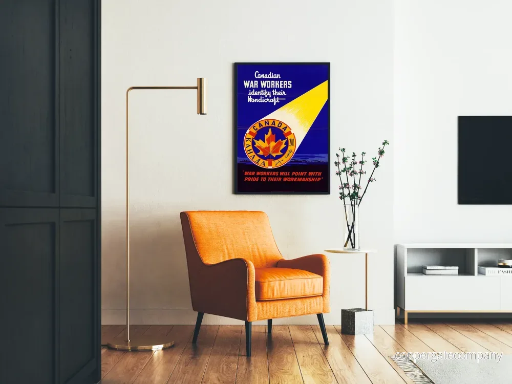 Kanadensisk väggposter för krigets arbetare - Bild 2