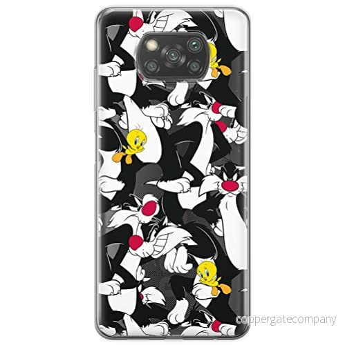 ERT GROUP mobiltelefonfodral för Xiaomi POCOPHONE X3 originalt och officiellt licensierat Looney Tunes mönster Sylvester & Tweety 004 anpassad till formen på mobiltelefonen, gedeeltelijk transparant 5903537126227