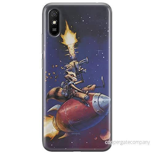 ERT GROUP mobiltelefonfodral för Xiaomi REDMI 9A originalt och officiellt licensierat Marvel mönster Rocket 007 optimalt anpassad till formen på mobiltelefonen, fodral tillverkad av TPU plast 5903040308776