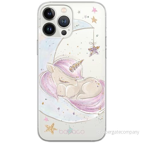 ERT GROUP mobiltelefonfodral för Apple Iphone 13 PRO MAX originalt och officiellt licensierat Babaco mönster Unicorn 003 optimalt anpassad till formen på mobiltelefonen, gedeeltelijk transparant 5903932865837