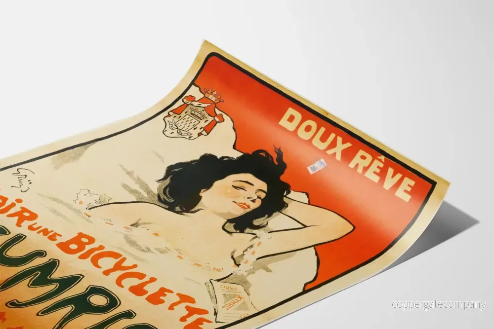 Vintageposter Djupt Dröm Att Ha En Kymris Cykel för Väggdekoration - Bild 3