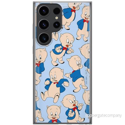 ERT GROUP mobiltelefonfodral för Samsung S23 ULTRA originalt och officiellt licensierat Looney Tunes mönster Porky Pig 001 anpassad till formen på mobiltelefonen, fodral tillverkad av TPU plast 5905511617653