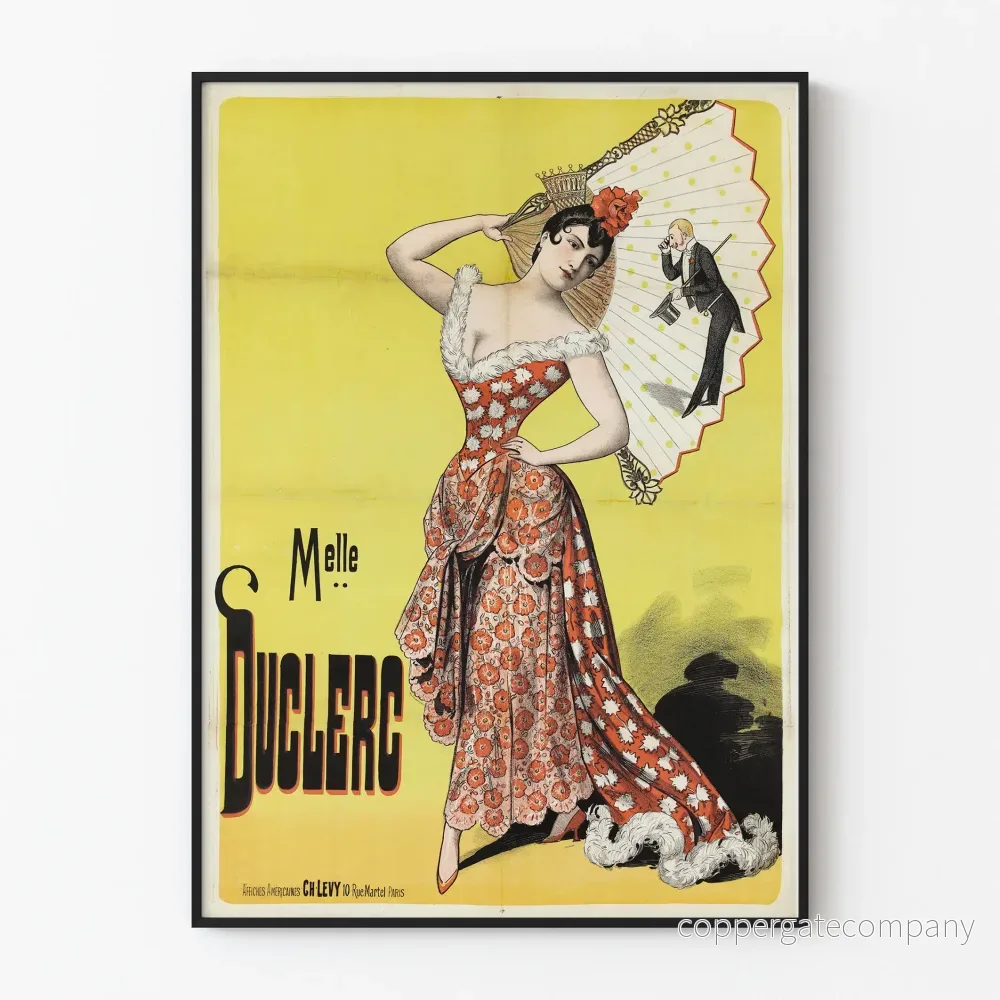 Vintageposter Melle Duclerc - Elegant väggdekoration i art nouveau-stil