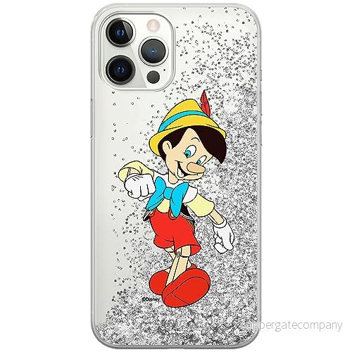 ERT GROUP mobiltelefonfodral för Apple Iphone 12 PRO MAX originalt och officiellt licensierat Disney mönster Pinocchio 001 optimalt anpassad till formen på mobiltelefonen, med glitter overflow effekt 5905131141781