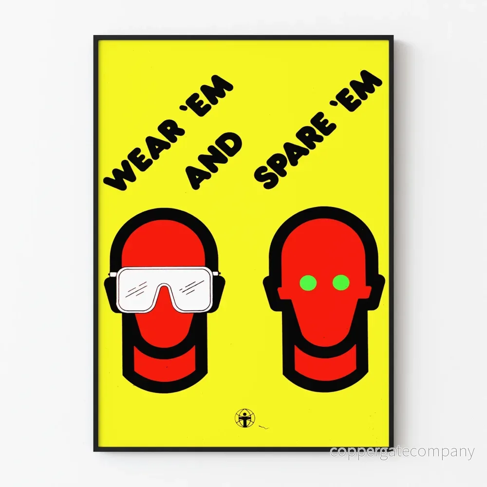 Grafisk poster Wear 'Em and Spare 'Em - Vintage väggdekoration