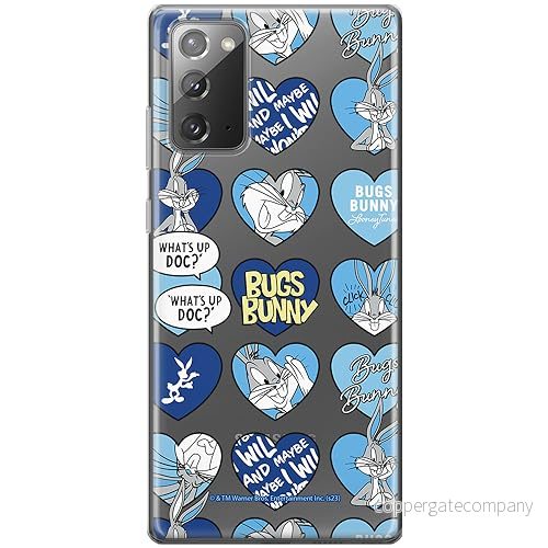 ERT GROUP mobiltelefonfodral för Samsung GALAXY NOTE 20 originalt och officiellt licensierat Looney Tunes mönster Bugs 021 optimalt anpassad till formen på mobiltelefonen, gedeeltelijk transparant 5905795085360