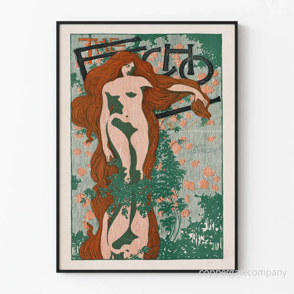 Vintage dekorativ poster The Echo Chicago 1895 av Artem Legrand