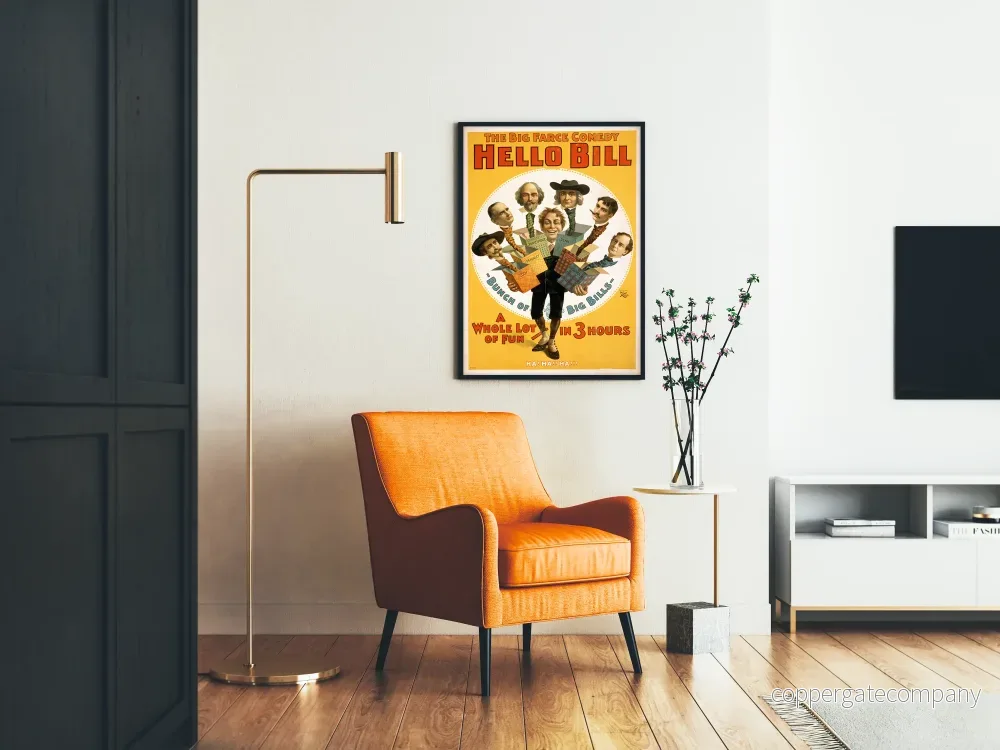 Vintageaffisch för teaterkomedi Hello Bill - Bild 2