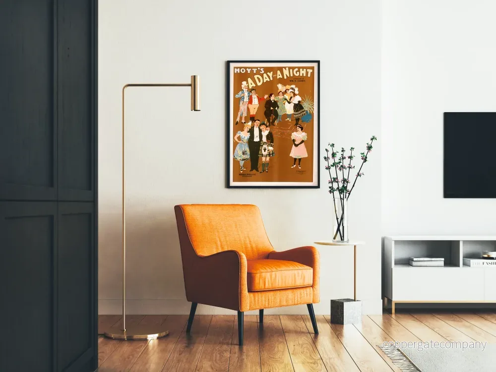 Vintageposter A Day and a Night - Väggdekoration teater - Bild 2