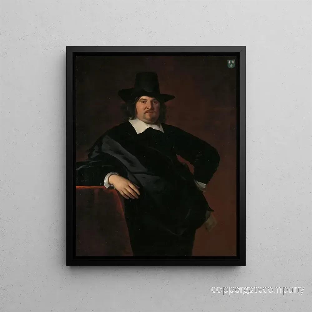 Målning Abraham de Visscher 1605-67 handelsman i Amsterdam och direktör för det nederländska Västindiska kompaniet – Abraham Lambertsz van den Tempel Målning Abraham de Visscher 1605-67 handelsman i Amsterdam och direktör för det nederländska Västindiska kompaniet – Abraham Lambertsz van den Tempel