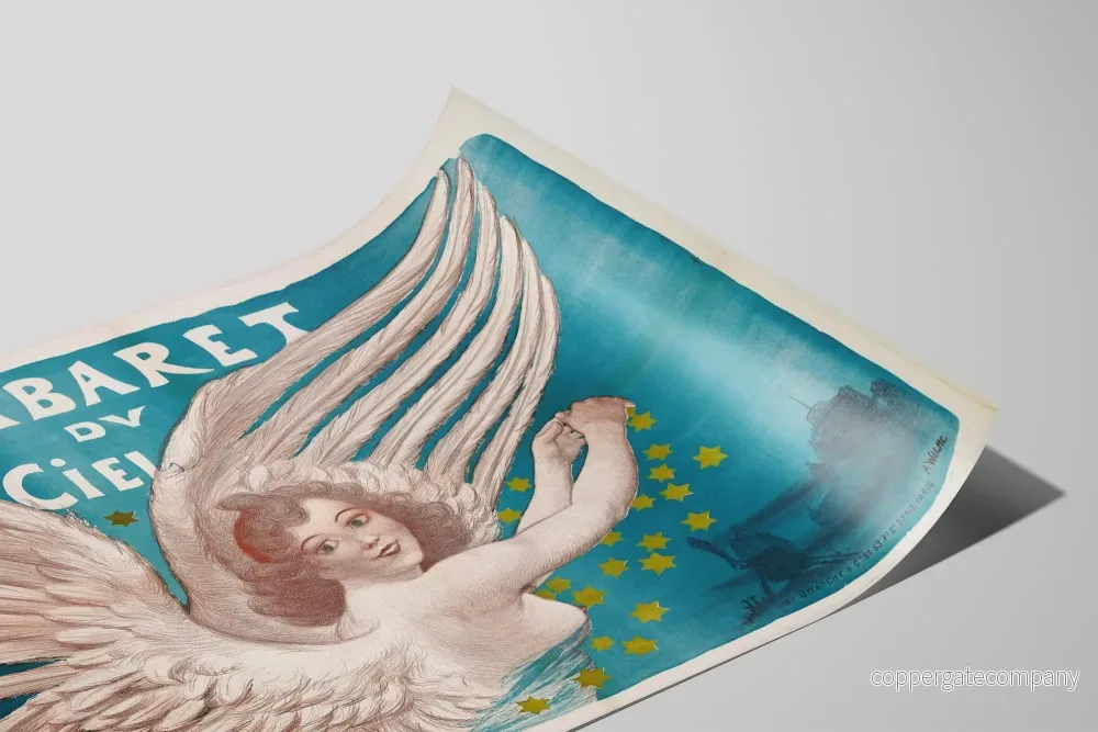 Dekorativ poster av Cabaret du Ciel med vita vingar - Bild 2