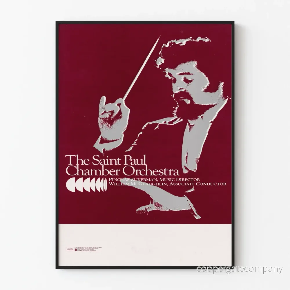 Vintageposter av Saint Paul Kammarmusikorkester – Musikalisk väggdekoration