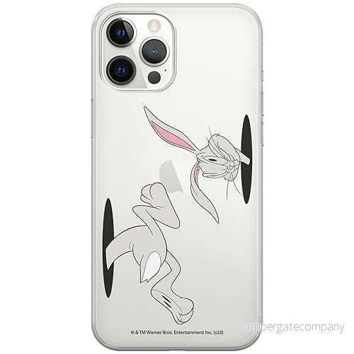 ERT GROUP mobiltelefonfodral för Iphone 12 PRO MAX originalt och officiellt licensierat Looney Tunes mönster Bugs 016 optimalt anpassad till formen på mobiltelefonen, gedeeltelijk transparant 5905795078942
