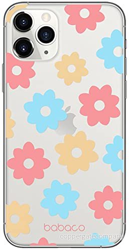 ERT GROUP mobiltelefonfodral för Apple Iphone 11 PRO originalt och officiellt licensierat Babaco mönster Flowers 011 Vit optimalt anpassad till formen på mobiltelefonen, gedeeltelijk transparant 5903932589177