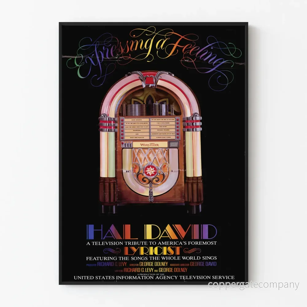 Vintageposter Jukebox Uttrycker en Känsla - TV-Hyllning till Hal David