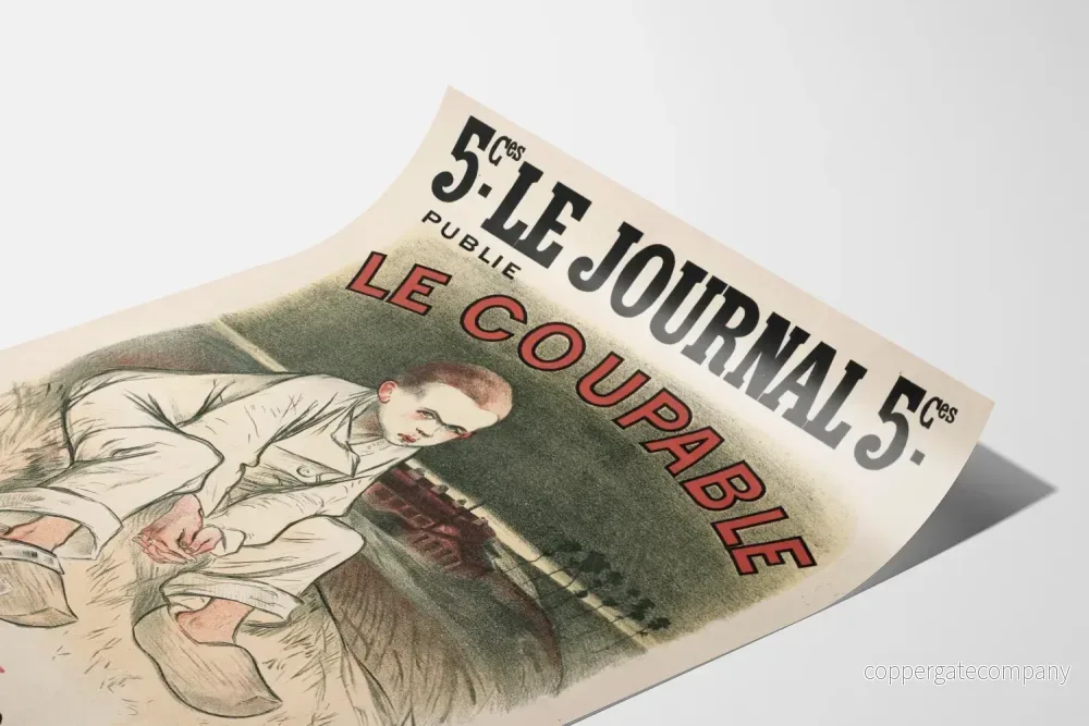 Vintageposter Le Coupable av Steinlen för Le Journal - Bild 3