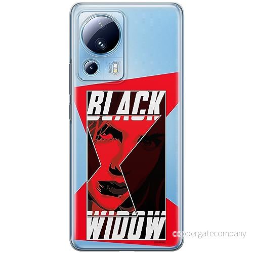 ERT GROUP mobiltelefonfodral för Xiaomi 13 LITE/CIVI 2 originalt och officiellt licensierat Marvel mönster Black Widow 012 optimalt anpassad till formen på mobiltelefonen, gedeeltelijk transparant 5905511931971