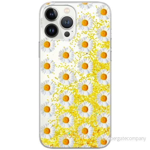 ERT GROUP mobiltelefonfodral för Apple Iphone 12 PRO MAX originalt och officiellt licensierat Babaco mönster Flowers 009 Vit anpassad till formen på mobiltelefonen, med glitter overflow effekt 5903040383537