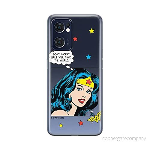 ERT GROUP mobiltelefonfodral för Oppo RENO 7 5G originalt och officiellt licensierat DC mönster Wonder Woman 028 optimalt anpassad till formen på mobiltelefonen, gedeeltelijk transparant 5905511313982