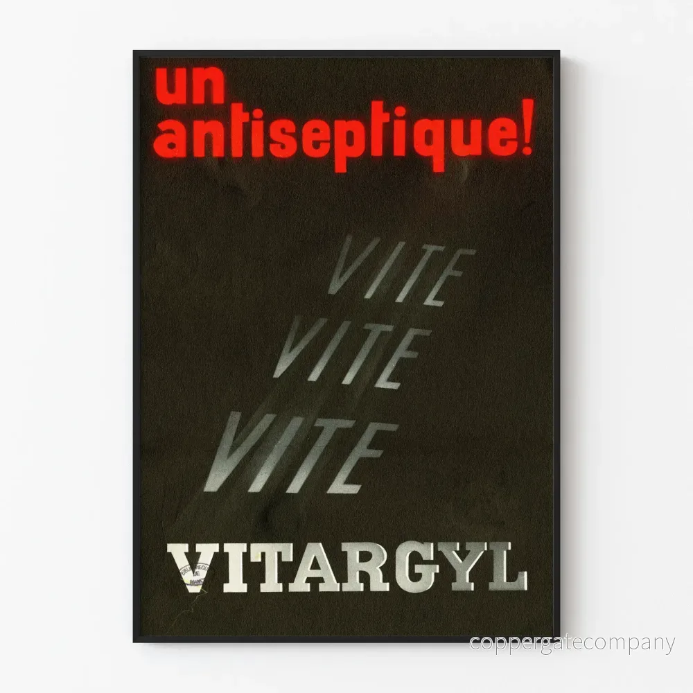 Vintage reklamposter Vitargyl antiseptisk