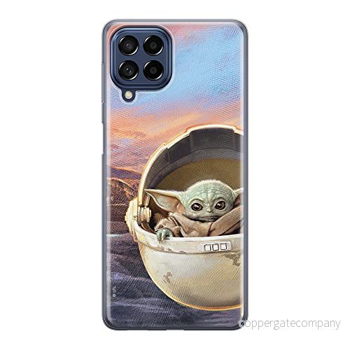 ERT GROUP mobiltelefonfodral för Samsung M53 5G originalt och officiellt licensierat Star Wars mönster Baby Yoda 005 optimalt anpassad till formen på mobiltelefonen, fodral tillverkad av TPU plast 5905511383206
