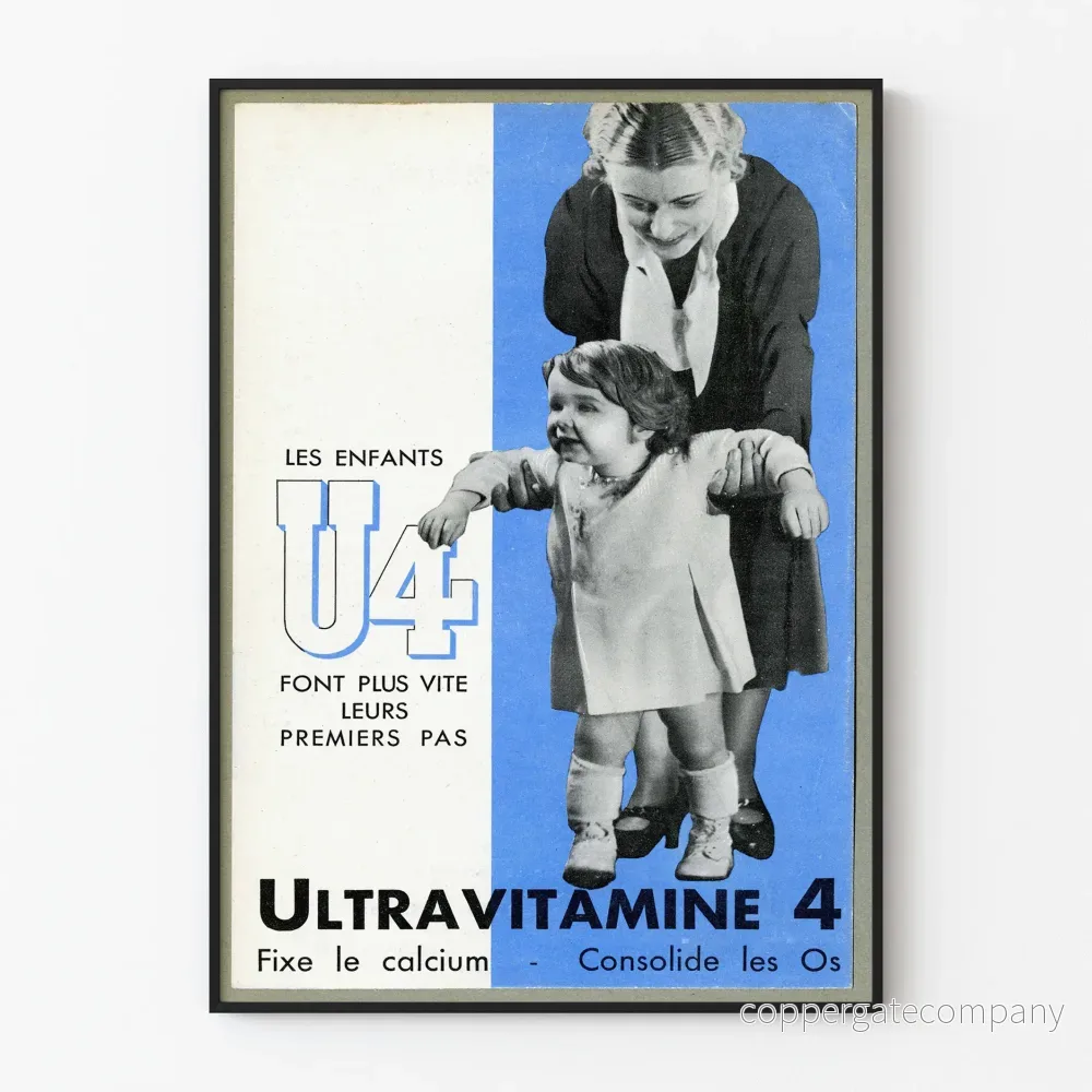 Vintageposter Ultravitamine 4 - Barnhälsopromotion