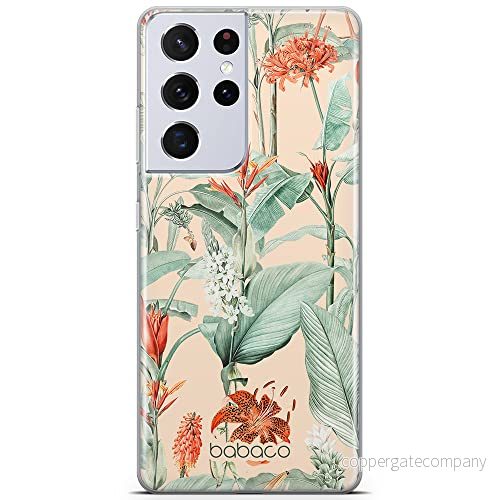 ERT GROUP mobiltelefonfodral för Samsung S21 ULTRA originalt och officiellt licensierat Babaco mönster Flowers 048 optimalt anpassad till formen på mobiltelefonen, fodral tillverkad av TPU plast 5905131338754