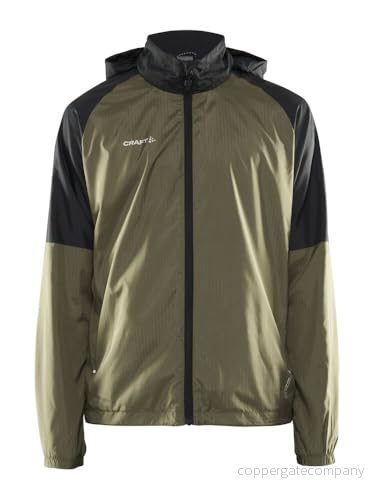 Craft CORE UNIFY Windjacka vindjacka herr XXL Rift/svart med mjukt nätfoder 2 fickor dragkedja justerbar huva män lätt 7318573835398