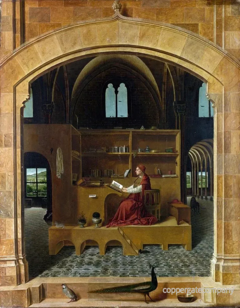 Målning Saint Jérôme dans son bureau - Antonello da Messine | Konsttryck - Bild 2