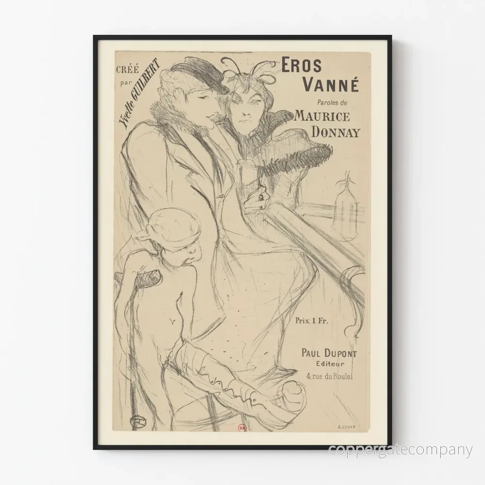 Vintageposter Eros Vanné av Yvette Guilbert